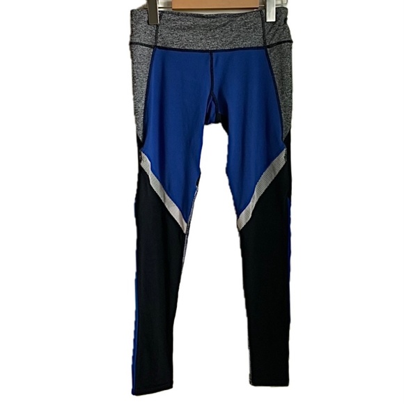 Energy Colorblock Blue, Black, White, Grey Leggings Size S (EUC) - Picture 1 of 7